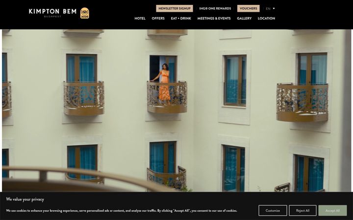Screenshot of kimptonbembudapest.com