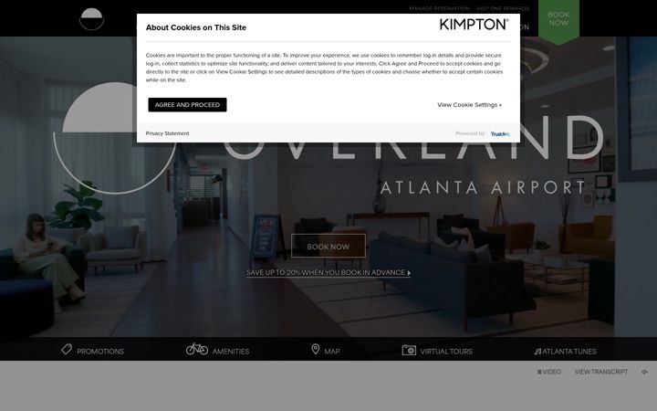 Screenshot of kimptonoverlandhotel.com