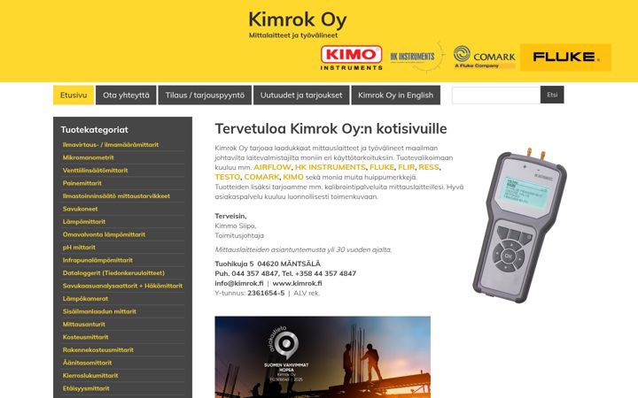Screenshot of kimrok.fi