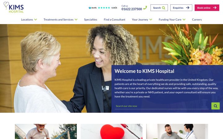 Screenshot of kims.org.uk