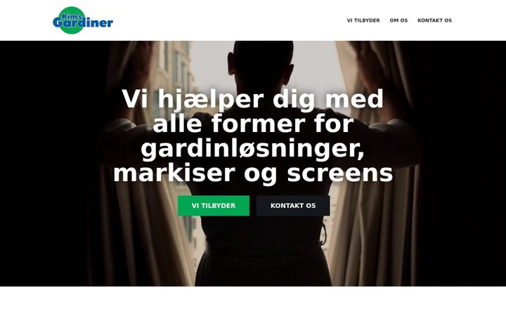 Screenshot of kimsgardiner.dk