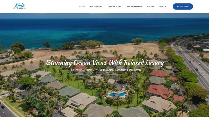 Screenshot of kimsgetaway.com