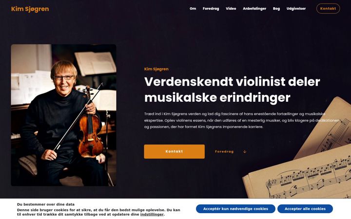 Screenshot of kimsjogren.dk
