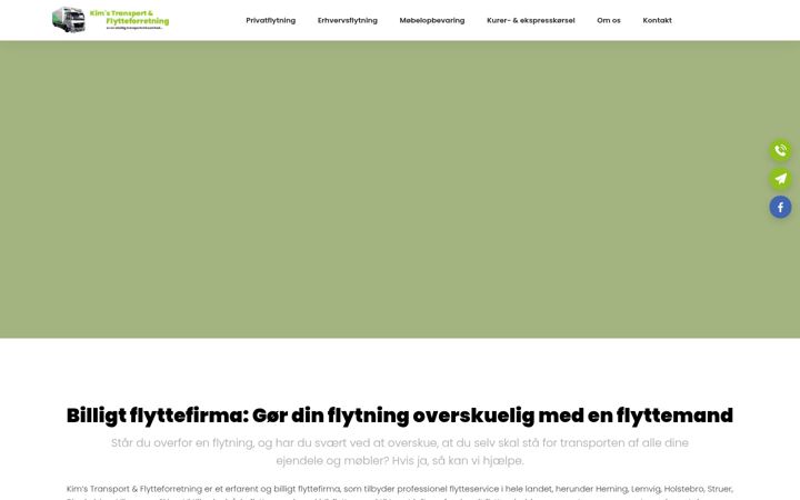Screenshot of kimstransportogflytteforretning.dk