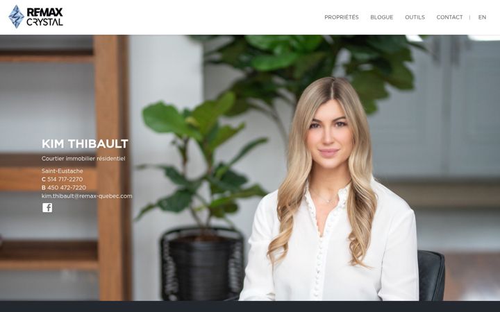 Screenshot of kimthibault.ca