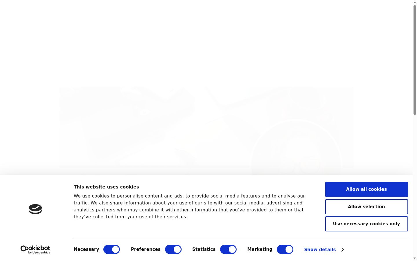 Screenshot des Einwilligungsbanners vor jeglicher Interaktion
