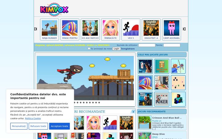 Screenshot of kimvox.com