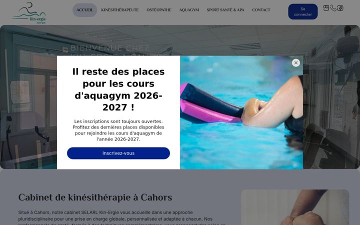 Screenshot of kin-ergie.fr