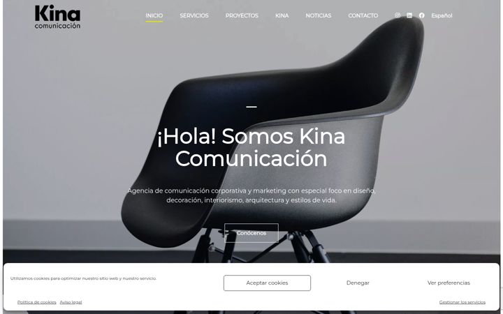Screenshot of kinacomunicacion.es