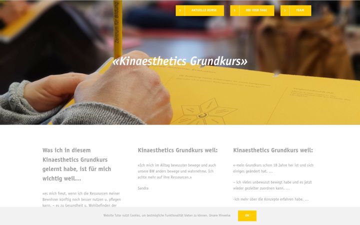 Screenshot of kinaesthetics-grundkurs.ch