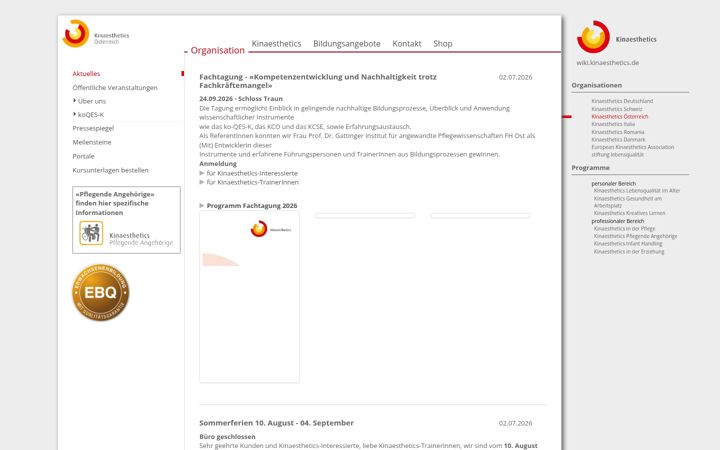 Screenshot of kinaesthetics.at