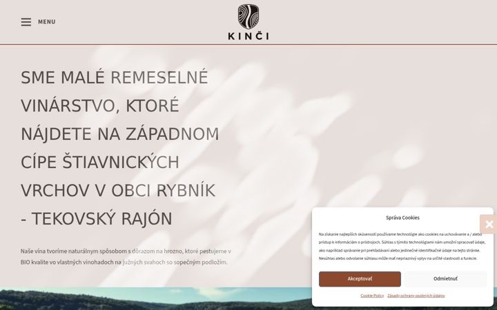 Screenshot of kinci.sk