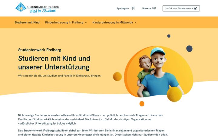 Screenshot of kind-im-studium.de