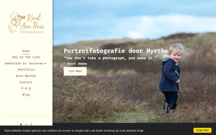 Screenshot of kindaanhuisfotografie.com