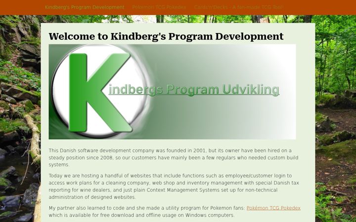 Screenshot of kindbergs.dk