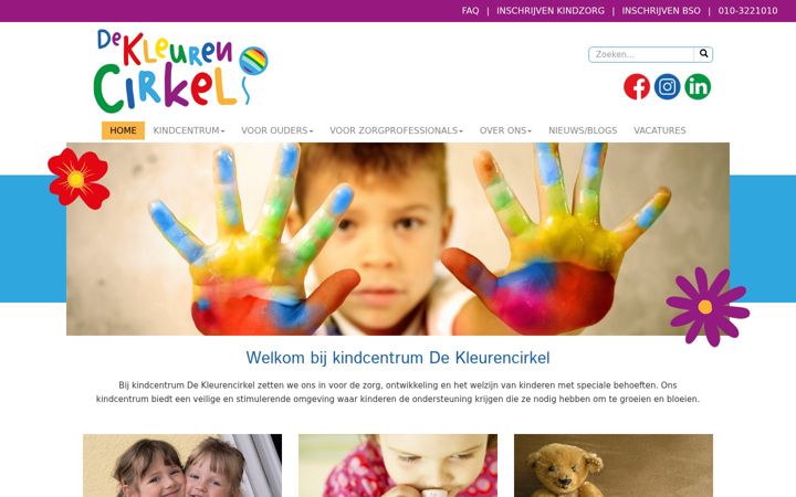 Screenshot of kindcentrumdekleurencirkel.nl