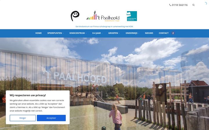 Screenshot of kindcentrumpaalhoofd.nl
