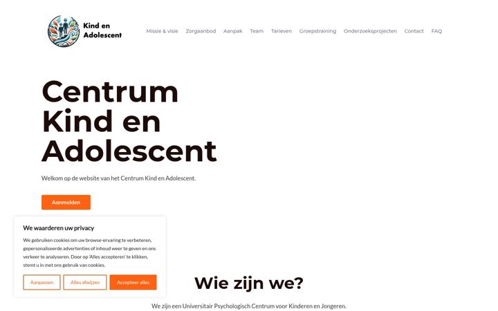 Screenshot of kindenadolescent.be