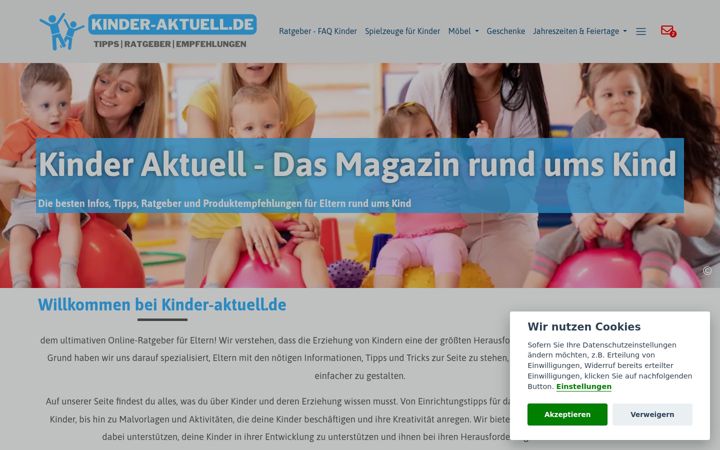 Screenshot of kinder-aktuell.de