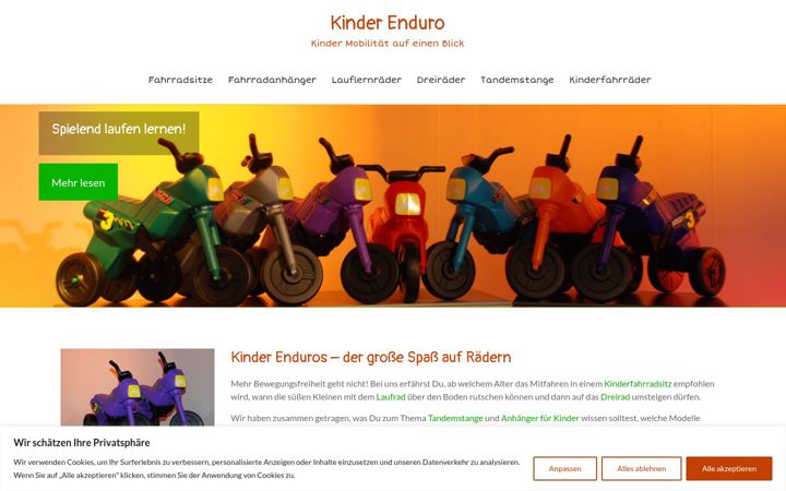 Screenshot of kinder-enduro.de