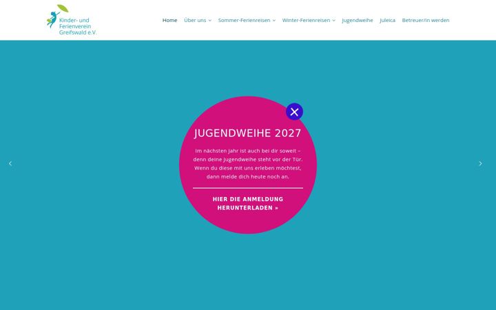Screenshot of kinder-ferienverein.de
