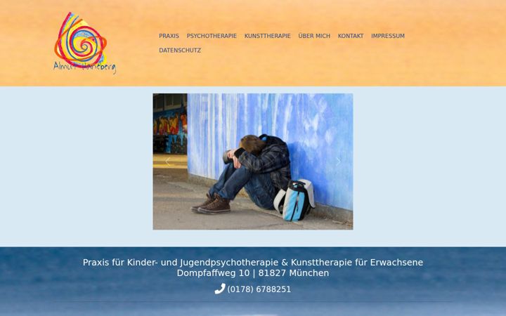 Screenshot of kinder-jugend-psychotherapie-haneberg.de