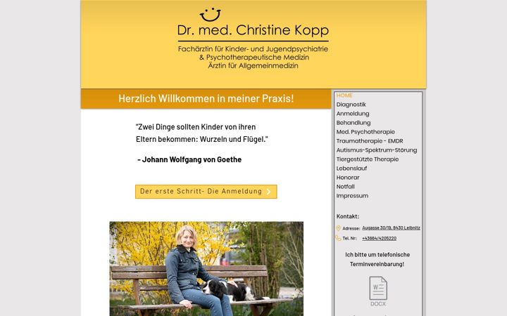 Screenshot of kinder-jugendpsychiatrie.com