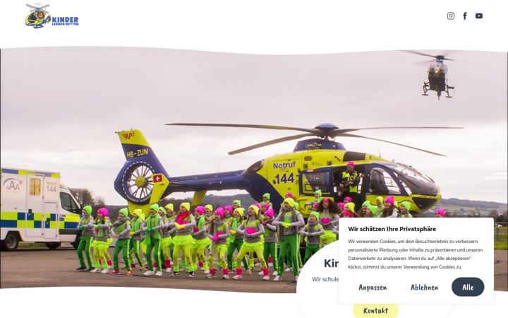Screenshot of kinder-lernen-retten.ch