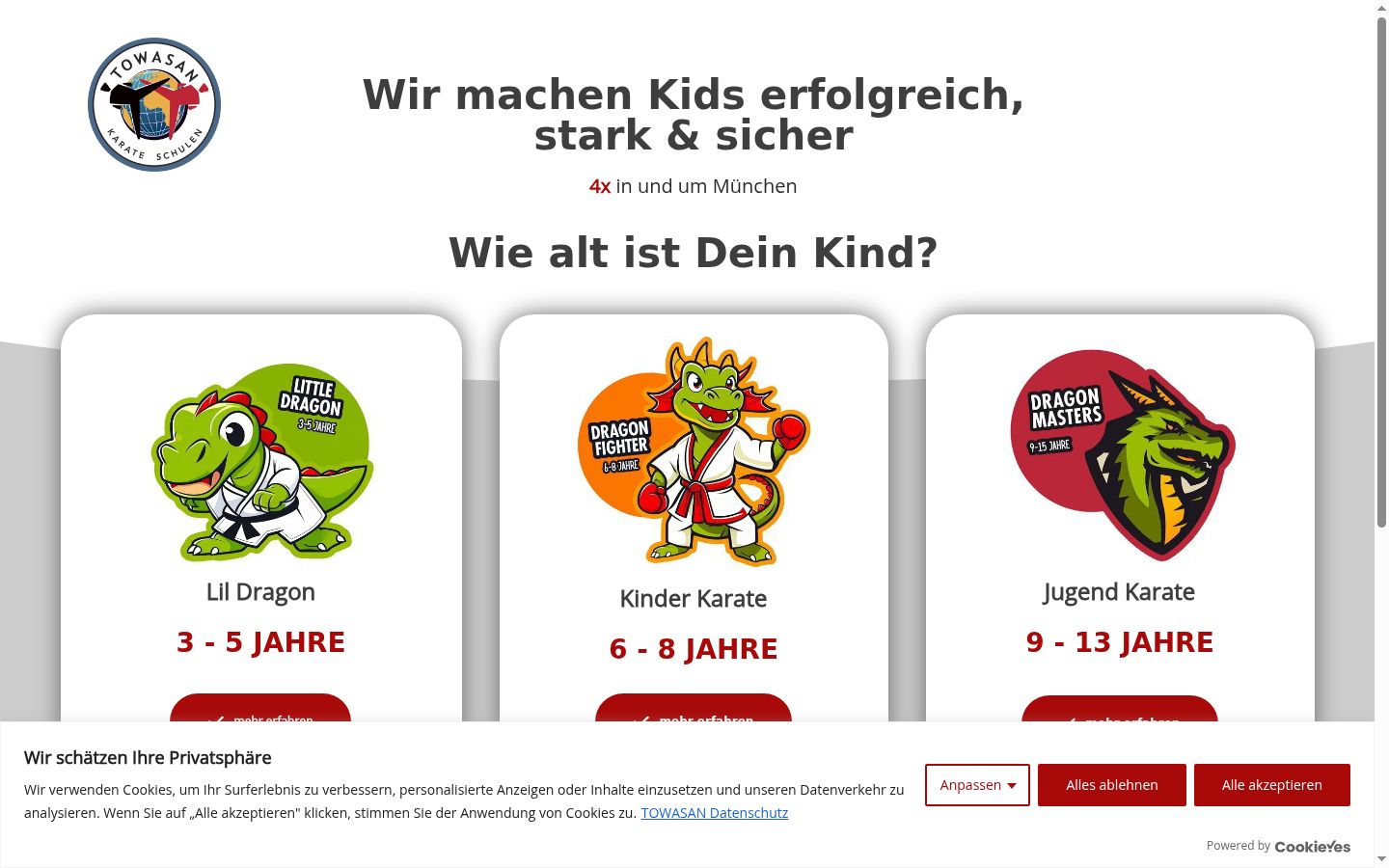 Screenshot of the consent banner shown before any interaction