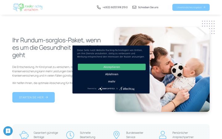 Screenshot of kinder-richtig-versichern.de