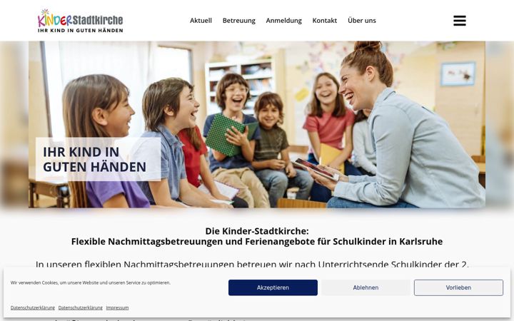 Screenshot of kinder-stadtkirche.de