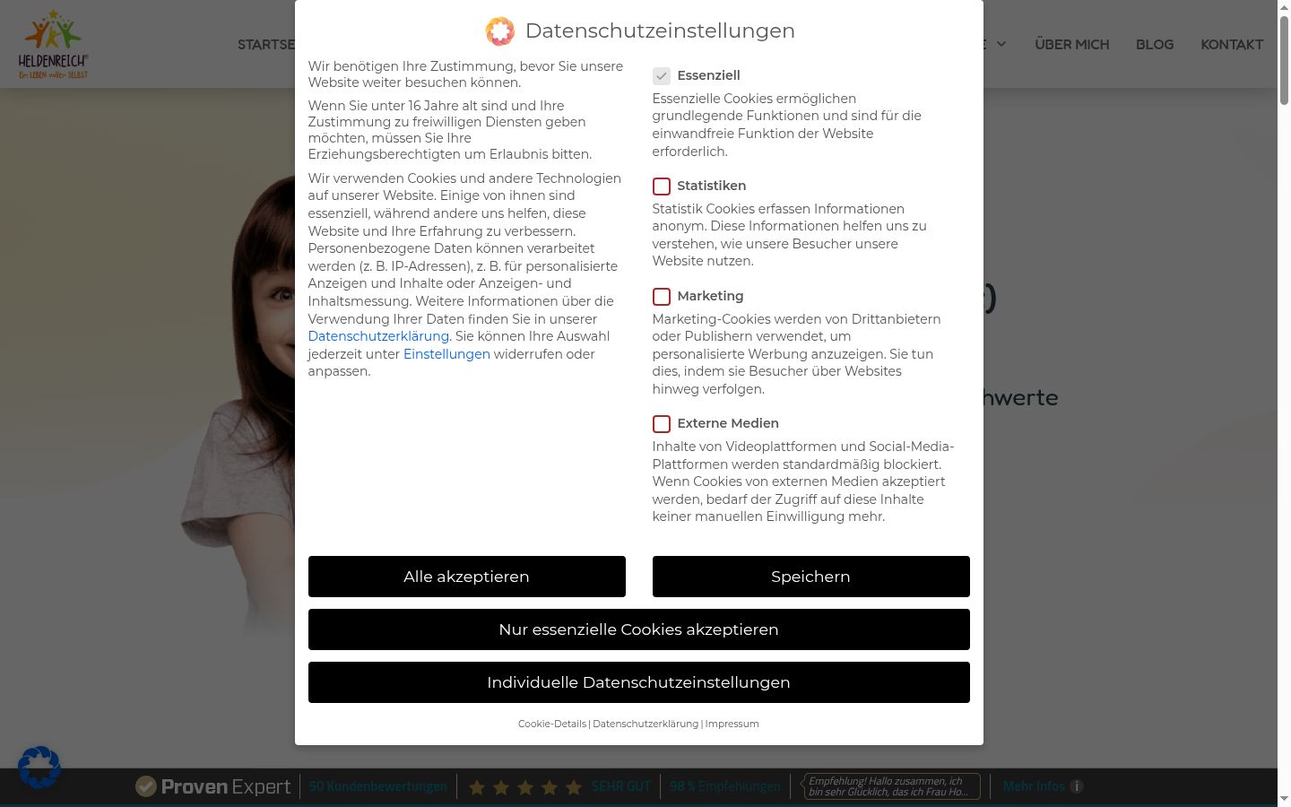 Screenshot of the consent banner shown before any interaction