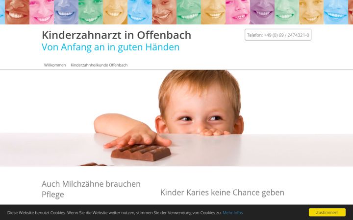 Screenshot of kinder-zahnarzt-offenbach.de