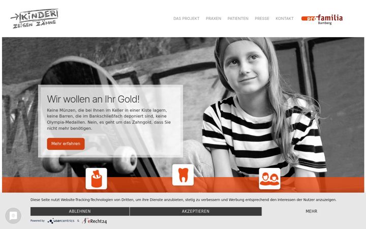 Screenshot of kinder-zeigen-zaehne.de