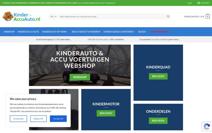 Screenshot of kinderaccuauto.nl