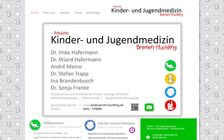 Screenshot of kinderaerzte-huchting.de