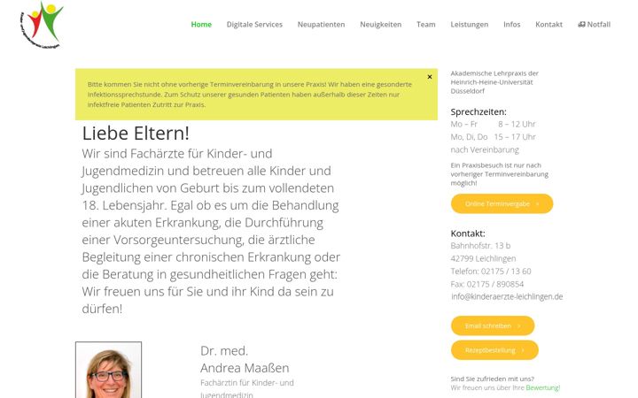 Screenshot of kinderaerzte-leichlingen.de