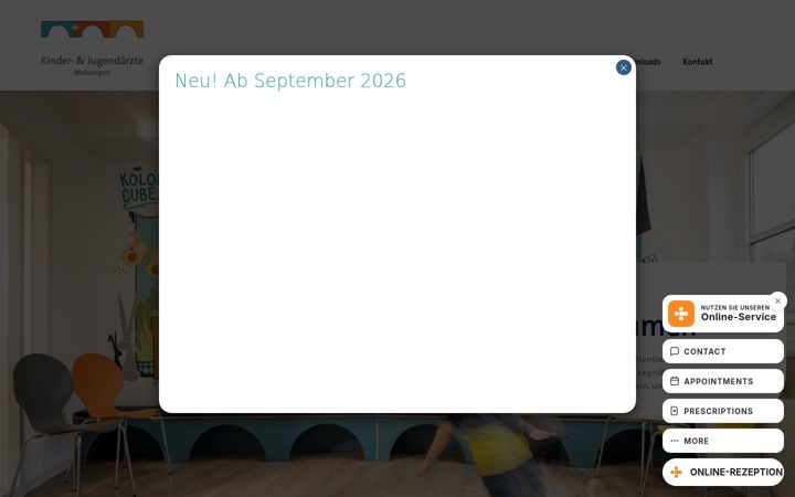 Screenshot of kinderaerzte-melsungen.de