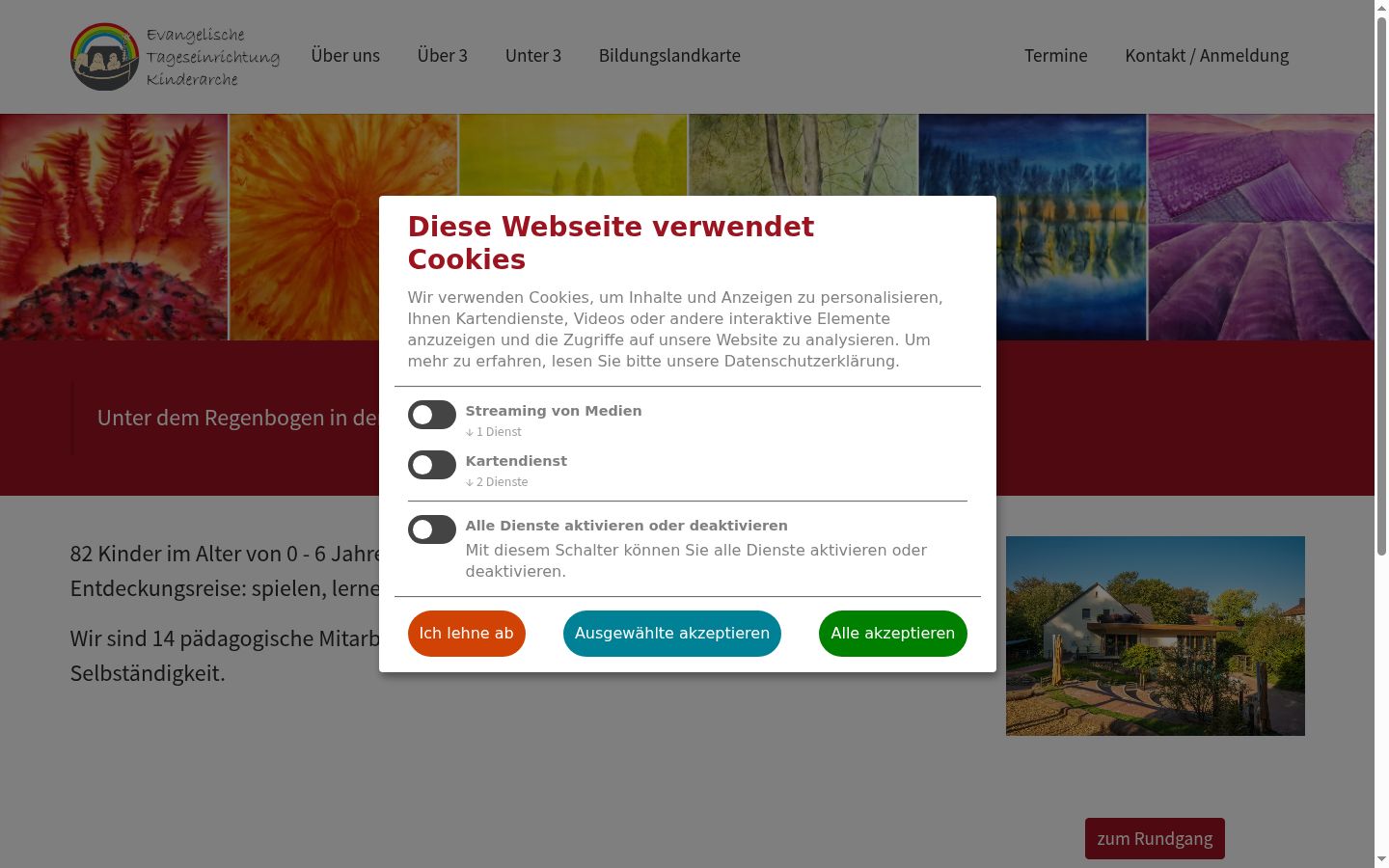 Zrzut ekranu banera zgody wyświetlanego przed jakąkolwiek interakcją