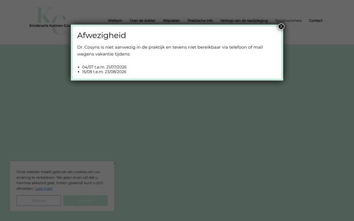 Screenshot of kinderartskatriencosyns.be