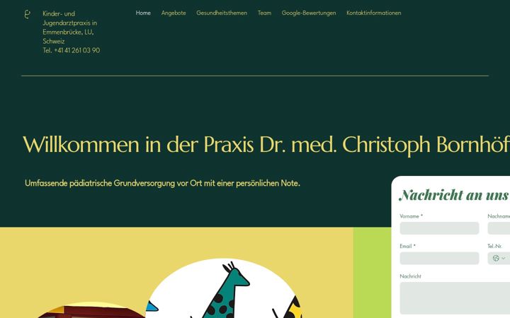 Screenshot of kinderarzt-bornhoeft.ch