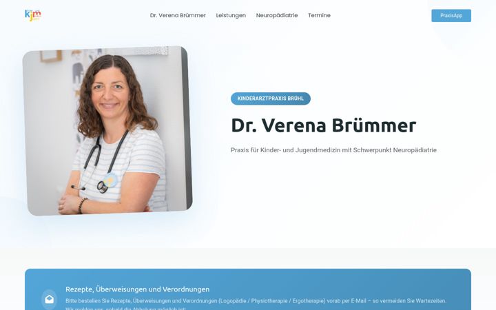 Screenshot of kinderarzt-bruehl.de