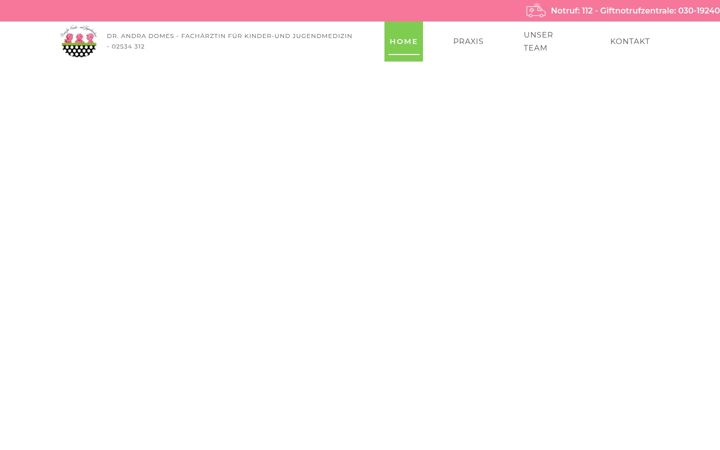 Screenshot of kinderarzt-domes-muensterwest.de