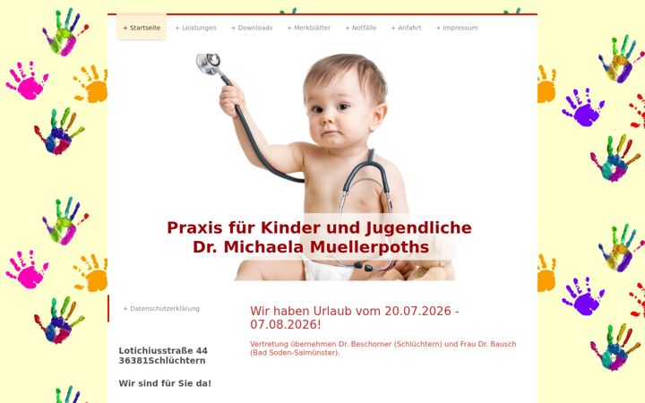 Screenshot of kinderarzt-kinzigtal.de