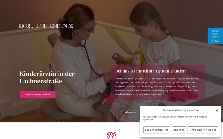 Screenshot of kinderarzt-lachnerstrasse.de
