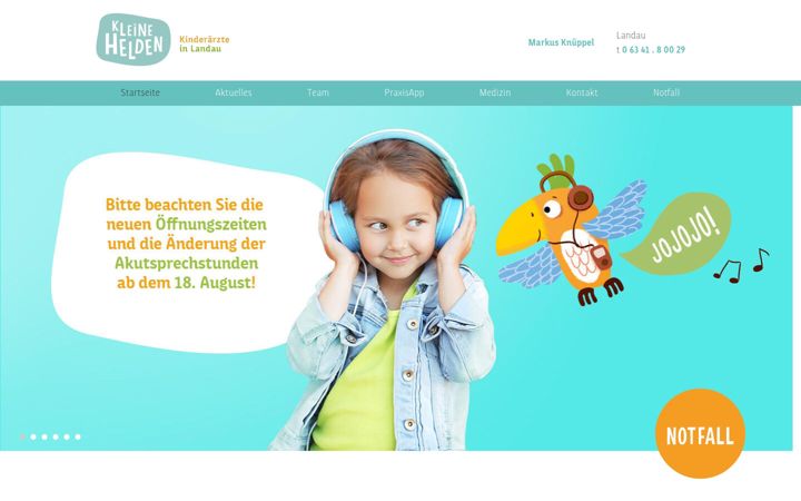 Screenshot of kinderarzt-landau.de
