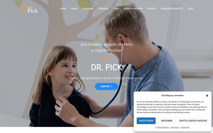 Screenshot of kinderarzt-pick.de