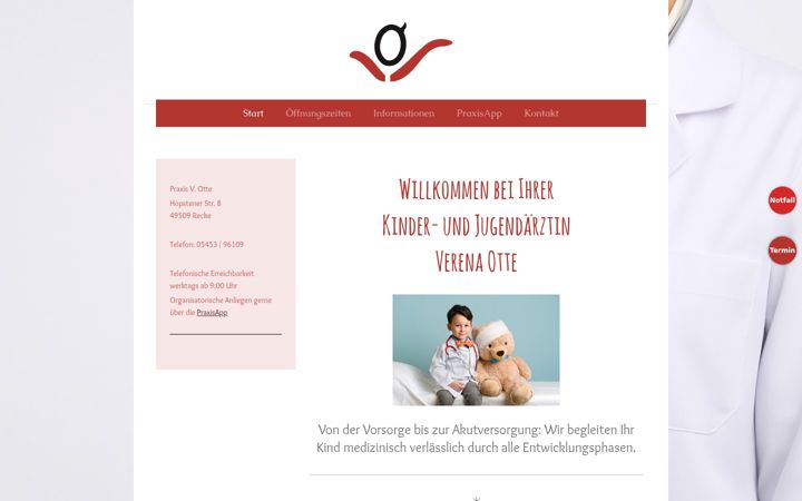 Screenshot of kinderarzt-recke.de