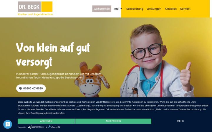 Screenshot of kinderarzt-schriesheim.de