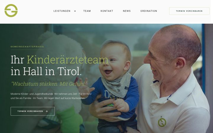Screenshot of kinderarzt-tirol.at